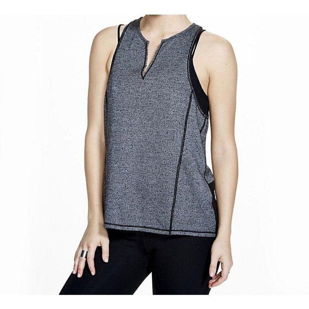 Vimmia NWT Devotion Open Back Tank in Gray/Black Size M
